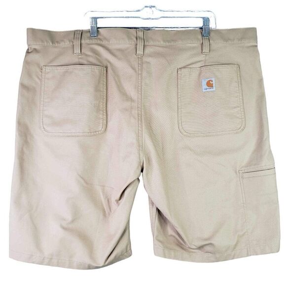 Carhartt Cargo Shorts Mens Size 46 Heavy Canvas Cotton Relaxed Khaki Tan - Picture 3 of 10